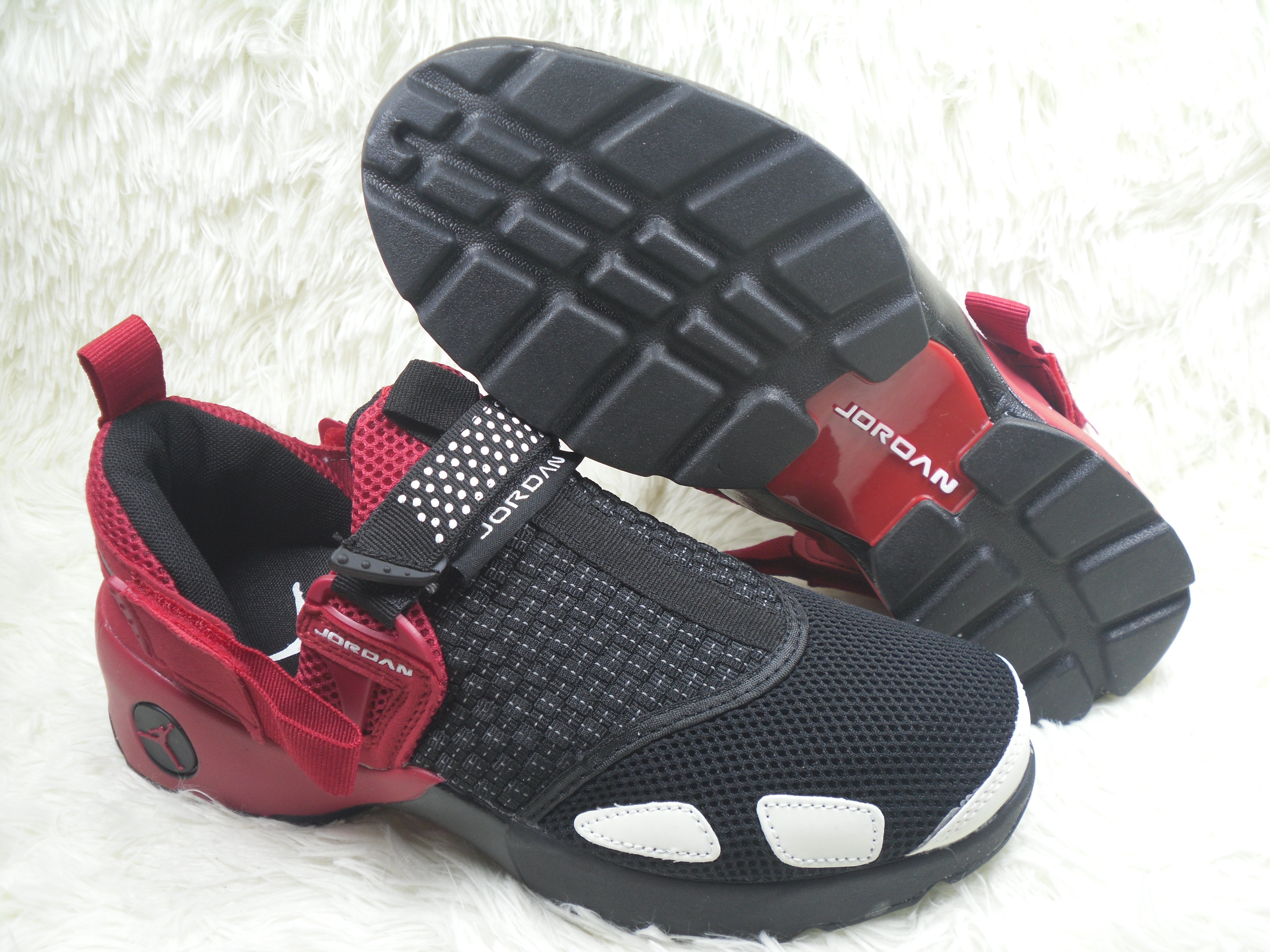 Men Jordan Grind Running Shoes Black Red